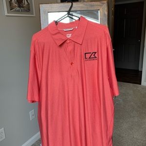 Red cutter and buck drytech golf polo